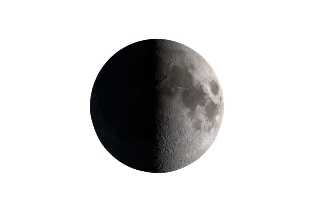 Lua na fase quarto crescente