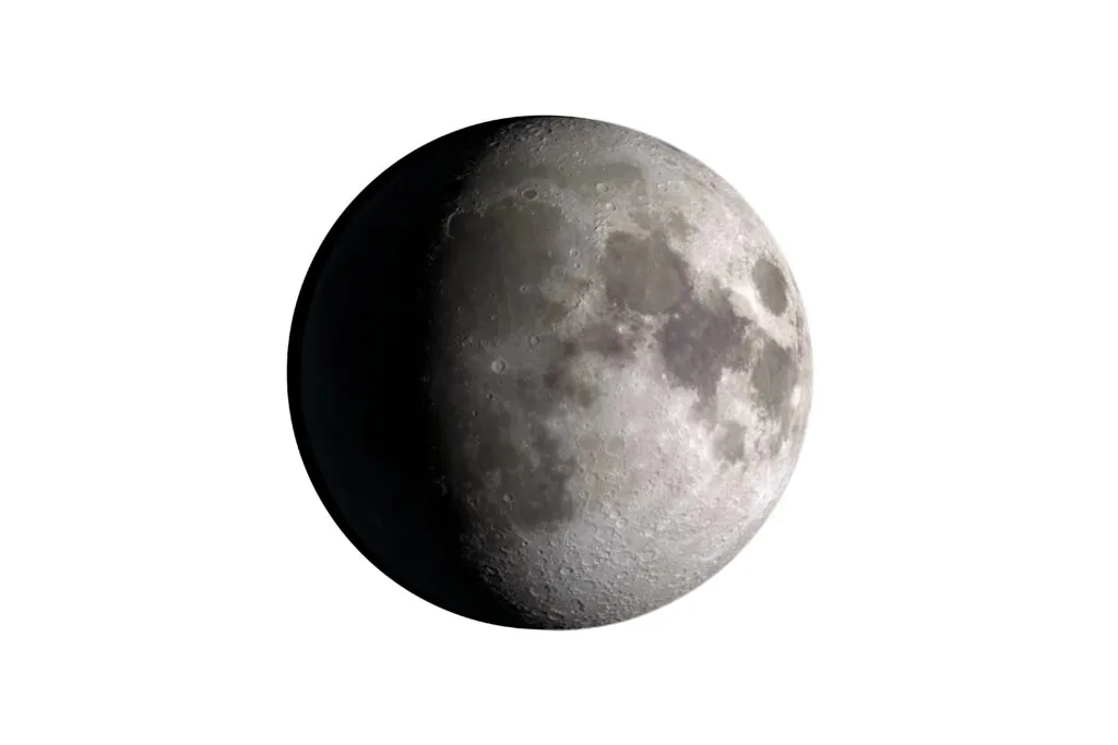 Lua na fase crescente gibosa